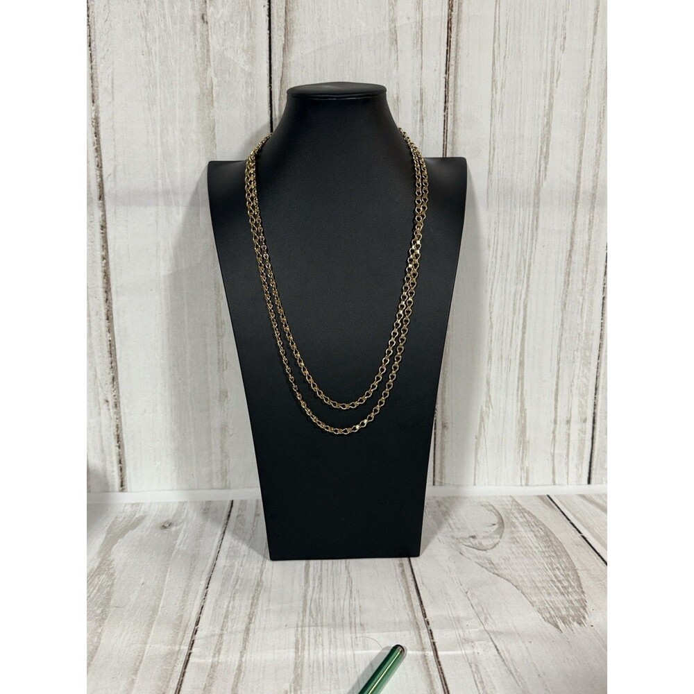 Vintage VENDOME 54 Inch Ornate Gold Tone Chain Necklace